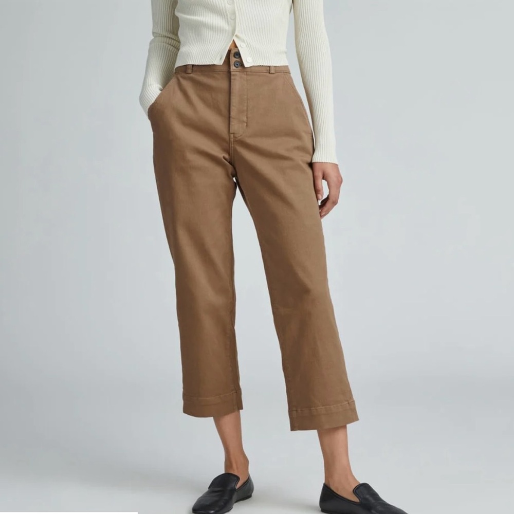 Everlane The Organic Straight Leg Pant in Toasted Coconut Size 6. NWT